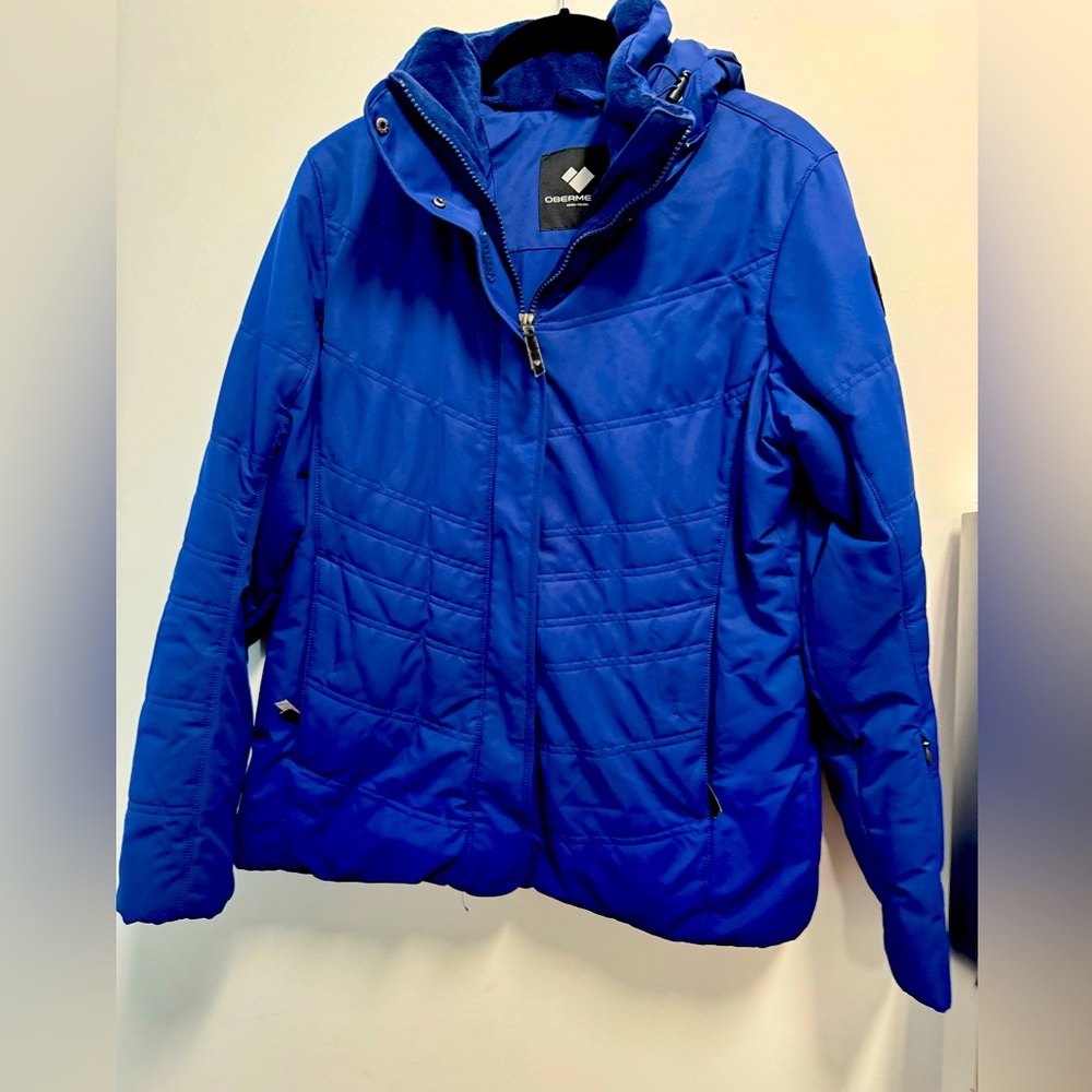 Blue obermyer ski jacket